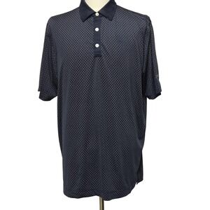 FootJoy Polo Shirt Mens‎ Large Navy Blue Grey Rock Golf Club Performance Stretch